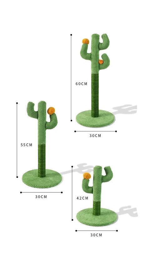 Cat cactus scratching post made of sisal